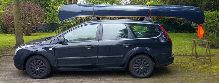 Gustav Grönnäs: Kanu auf dem Dach